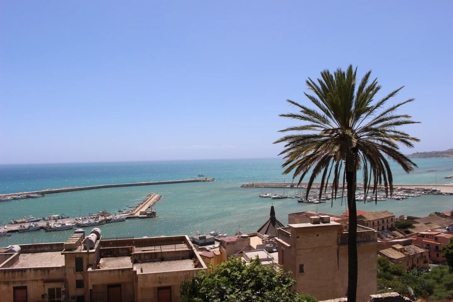 The harbor of Sciacca seen from above