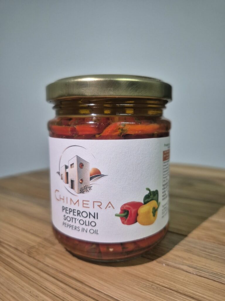 Red peppers in oil